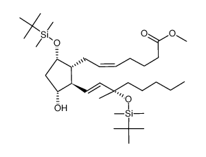 (15S)-15-methyl-PGF2α methyl ester 9,15bis(tert-butyldimethylsilyl ether)结构式