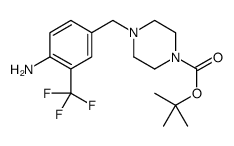 4-(4-Boc-哌嗪-1-基-甲基)-2-三氟甲基苯胺结构式