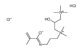 1,3-Propanediaminium, 2-hydroxy-N,N,N,N',N'-pentamethyl- N'-[3-[(2-methyl-1-oxo-2-propenyl)amino]propyl ]-, dichloride, homopolymer结构式