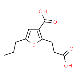 3-carboxy-5-propyl-2-furanpropionic acid structure