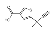 5-(1-cyano-1-methylethyl)thiophene-3-carboxylic acid结构式