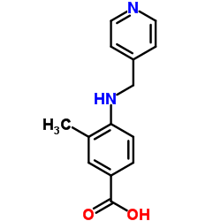 3-METHYL-4-((PYRIDIN-4-YLMETHYL)AMINO)BENZOIC ACID结构式