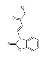 1-chloro-4-(2-sulfanylidene-1,3-benzoxazol-3-yl)but-3-en-2-one结构式