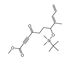 (E)-7-(tert-Butyl-dimethyl-silanyloxy)-8-methyl-4-oxo-undeca-8,10-dien-2-ynoic acid methyl ester Structure