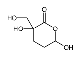 3,6-dihydroxy-3-(hydroxymethyl)oxan-2-one结构式