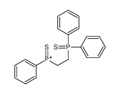 2-diphenylphosphinothioylethyl-phenyl-sulfanylidenephosphanium Structure