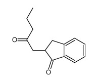 2-(2-oxopentyl)-2,3-dihydroinden-1-one Structure