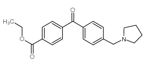 4-CARBOETHOXY-4'-PYRROLIDINOMETHYL BENZOPHENONE structure