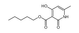 n-pentyl 4-hydroxy-6-methylpyrid-2-one-3-carboxylate结构式