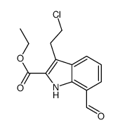 ethyl 3-(2-chloroethyl)-7-formyl-1H-indole-2-carboxylate Structure