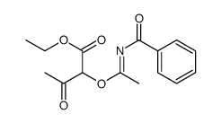 ethyl 2-(N-benzoyl-C-methylcarbonimidoyl)oxy-3-oxobutanoate结构式