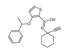 N-(1-ethynylcyclohexyl)-3-(1-phenylethoxy)thiophene-2-carboxamide Structure