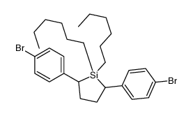 2,5-bis(4-bromophenyl)-1,1-dihexylsilolane结构式