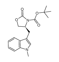 4-(1-methyl-1H-indol-3-ylmethyl)-2-oxo-oxazolidine-3-carboxylic acid tert-butyl ester Structure