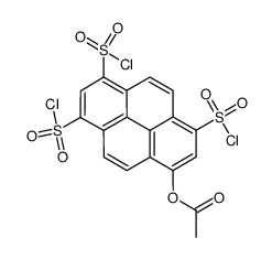 [3,6,8-tris(chlorosulfonyl)pyren-1-yl] acetate Structure