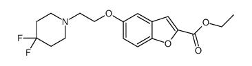 5-[2-(4,4-difluoropiperidin-1-yl)ethoxy]benzofuran-2-carboxylic acid ethyl ester Structure