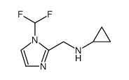 1H-Imidazole-2-methanamine, N-cyclopropyl-1-(difluoromethyl) Structure