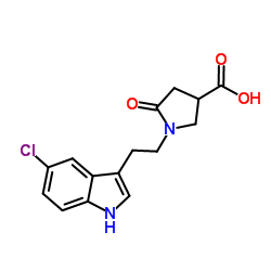 1-[2-(5-Chloro-1H-indol-3-yl)ethyl]-5-oxo-3-pyrrolidinecarboxylic acid Structure