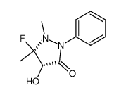 trans-3-fluoro-4-hydroxy-2,3-dimethyl-1-phenyl pyrazolin-5-one Structure