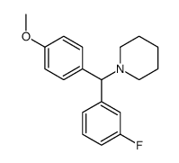 1-[(3-fluorophenyl)-(4-methoxyphenyl)methyl]piperidine结构式