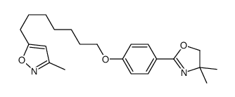 5-[7-[4-(4,4-dimethyl-5H-1,3-oxazol-2-yl)phenoxy]heptyl]-3-methyl-1,2-oxazole Structure