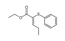 (E)-2-Phenylsulfanyl-pent-2-enoic acid ethyl ester Structure