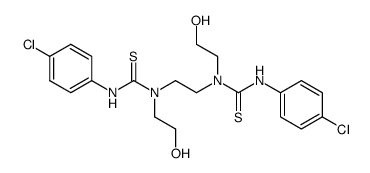 N.N'-Bis-<2-hydroxy-aethyl>-N.N'-bis-<(4-chlor-phenyl)-thiocarbamoyl>-aethylendiamin Structure