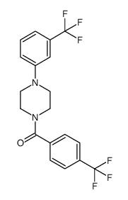 (4-(trifluoromethyl)phenyl)(4-(3-(trifluoromethyl)phenyl)piperazin-1-yl)methanone Structure