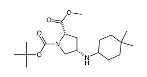 methyl (2S,4S)-1-BOC-4-[(4,4-dimethylcyclohexyl)amino]pyrrolidine-2-carboxylate Structure