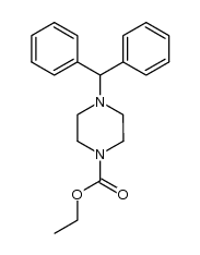 1-benzhydryl-4-(ethoxycarbonyl)piperazine结构式