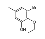 3-Bromo-2-ethoxy-5-methylphenol结构式