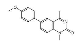 6-(4-Methoxyphenyl)-1,4-dimethyl-2(1H)-quinazolinone结构式