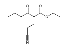 2-(2-cyano-ethyl)-3-oxo-hexanoic acid ethyl ester Structure