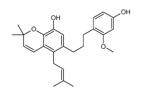 6-[3-(4-hydroxy-2-methoxyphenyl)propyl]-2,2-dimethyl-5-(3-methylbut-2-enyl)chromen-8-ol Structure