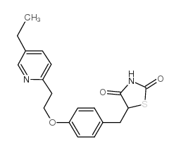 5-(4-(2-(5-Ethylpyridin-2-yl)ethoxy)benzyl)thiazolidine-2,4-dione Structure