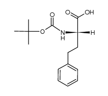 (S)-2-(N-(tert-butoxycarbonyl)amino)-4-phenylbutanoic acid Structure