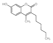 3-n-Hexyl-7-hydroxy-4-methylcoumarin structure