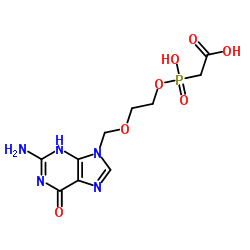 [{2-[(2-Amino-6-oxo-3,6-dihydro-9H-purin-9-yl)methoxy]ethoxy}(hydroxy)phosphoryl]acetic acid Structure