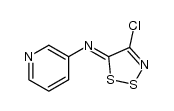 (Z)-N-(4-chloro-5H-1,2,3-dithiazol-5-ylidene)pyridin-3-amine结构式