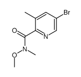 5-Bromo-N-Methoxy-N,3-dimethylpicolinamide结构式