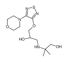 2-[[(2S)-2-hydroxy-3-[(4-morpholin-4-yl-1,2,5-thiadiazol-3-yl)oxy]propyl]amino]-2-methylpropan-1-ol结构式