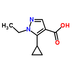 5-Cyclopropyl-1-ethyl-1H-pyrazole-4-carboxylic acid Structure