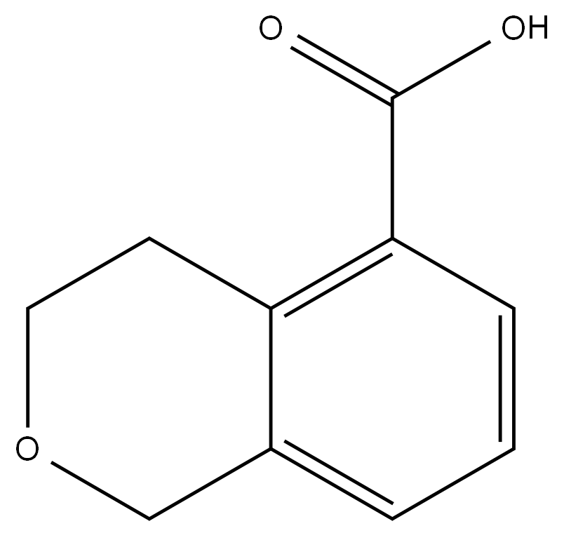 3,4-二氢-1H-2-苯并吡喃-5-羧酸结构式