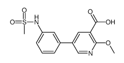 5-[3-(methanesulfonamido)phenyl]-2-methoxypyridine-3-carboxylic acid结构式