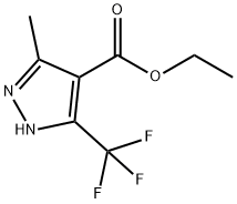 3-甲基-5-(三氟甲基)-1H-吡唑-4-羧酸乙酯结构式