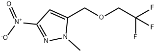 1-methyl-3-nitro-5-(2,2,2-trifluoroethoxymethyl)pyrazole Structure