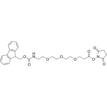 Fmoc-PEG3-C2-NHS ester结构式