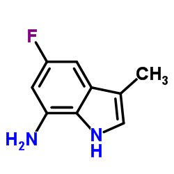 5-Fluoro-3-methyl-1H-indol-7-amine结构式