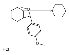 1-[(1R,2S)-2-[methoxy-(4-methoxyphenyl)methyl]cyclohexyl]piperidine,hydrochloride Structure