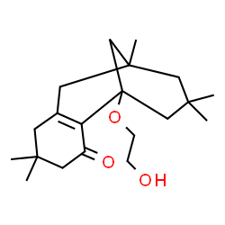 2,3,5,6,7,8,9,10-Octahydro-5-(2-hydroxyethoxy)-2,2,7,7,9-pentamethyl-5,9-methanobenzocycloocten-4(1H)-one Structure